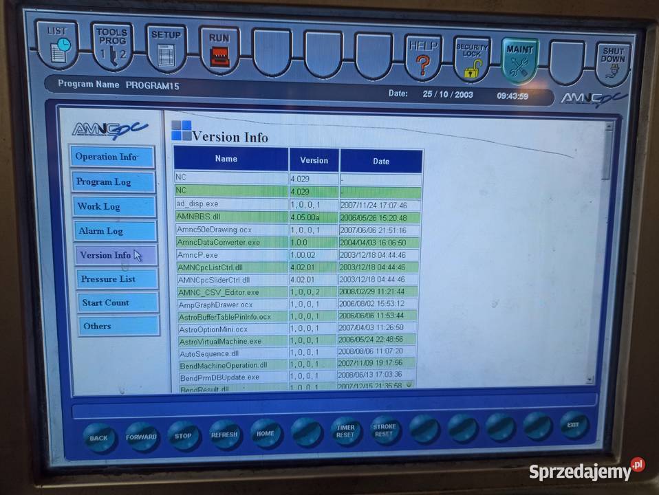 Prasa krawędziowa Amada HFP 2204 L 2004 8 osi Produkcja