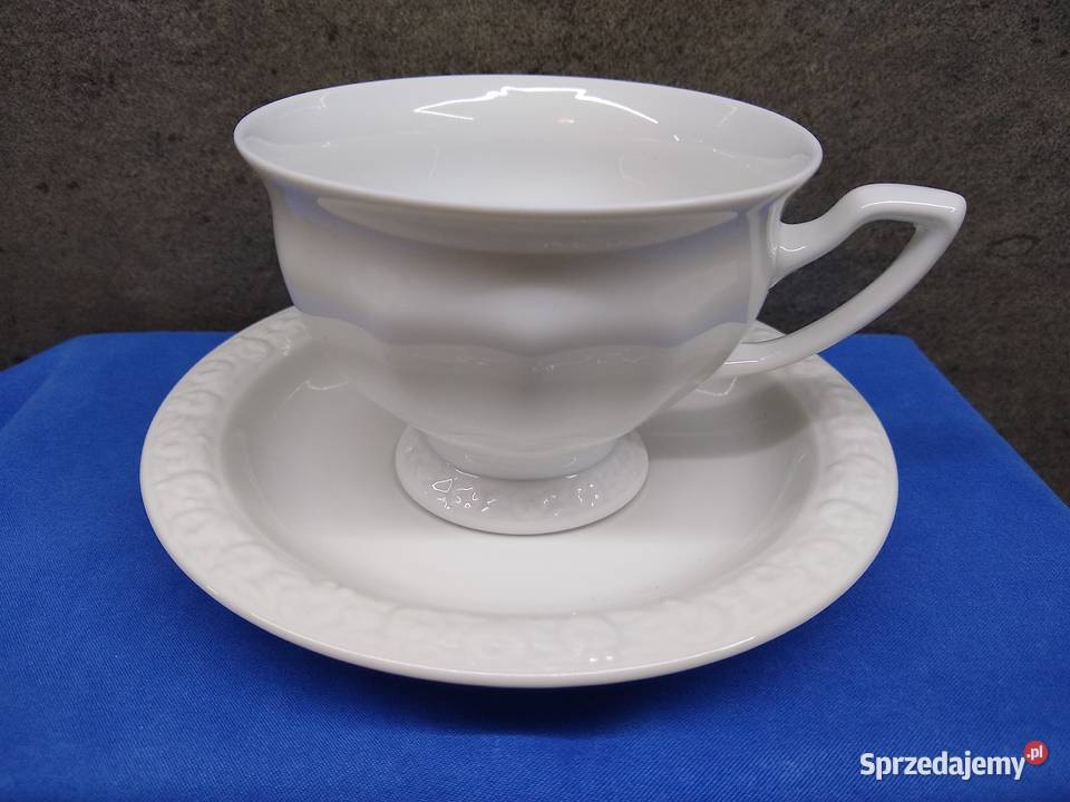 Filiżanka spodek Rosenthal Biała Maria Kalisz
