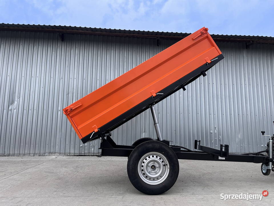 4 Jednoosiowa przyczepa rolnicza z kiprem Sanko Zamość