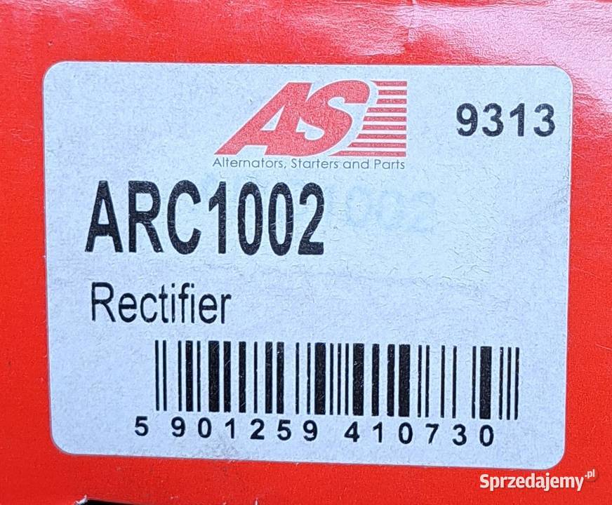 PROSTOWNIK PŁYTA DIODOWA ALTERNATORA AS ARC1002 Pozostałe Mielęcin