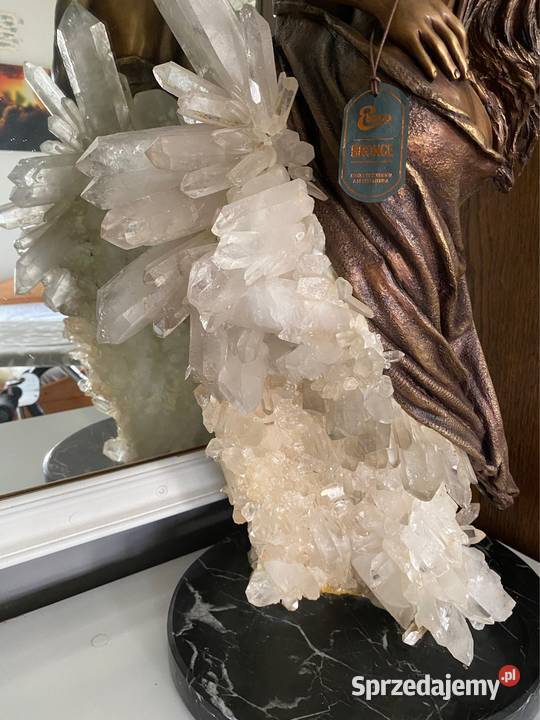 Ogromna Rzeźba z brązu kryształ górski Antyki, Sztuka, Kolekcje Bystrzyca Kłodzka