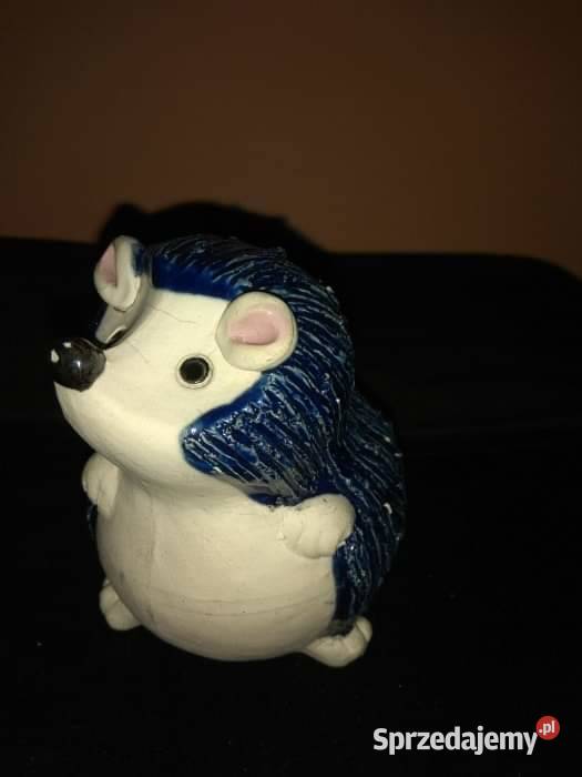 Figurka Jeża Kobalt Ceramika Gdańsk