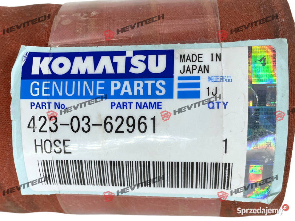 Wąż Komatsu 4230362961 Układ chłodzenia Gądki