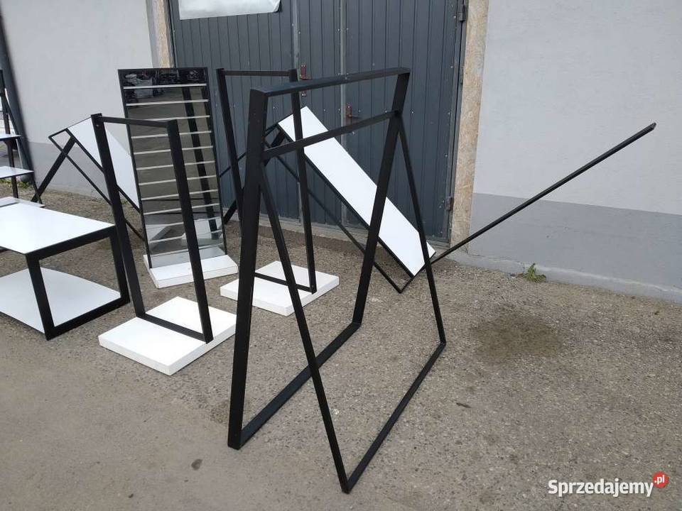 Meble sklepowe RFM zestaw wieszaki lustra półki małopolskie Stary Sącz