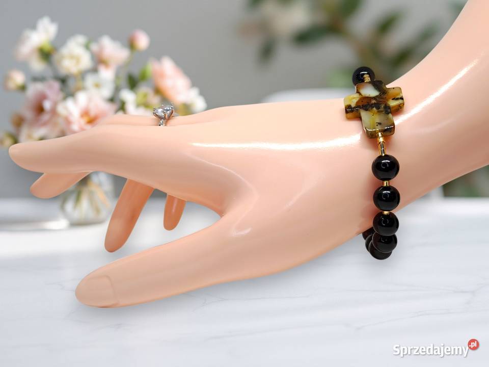 Bransoletka dziesiątka różańca z bursztynu Bransoletki Warszawa