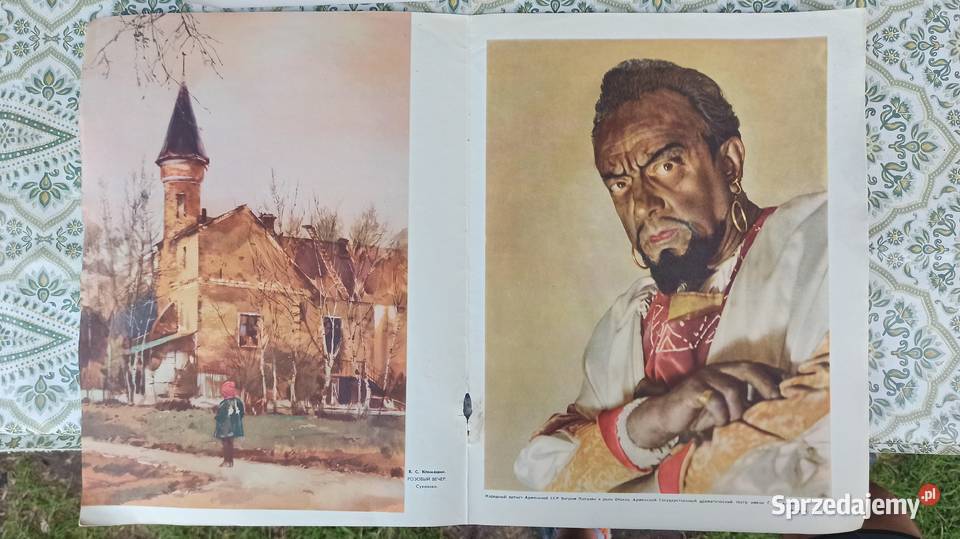 Stara książka z reprodukcjami obrazów portretów Pozostałe Wieluń