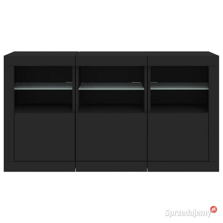 Szafka z oświetleniem LED czarna 123x37x67 Warszawa