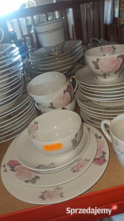 Filiżanki z 2 talerzykami KPM Róża subtelna Gdańsk sprzedam
