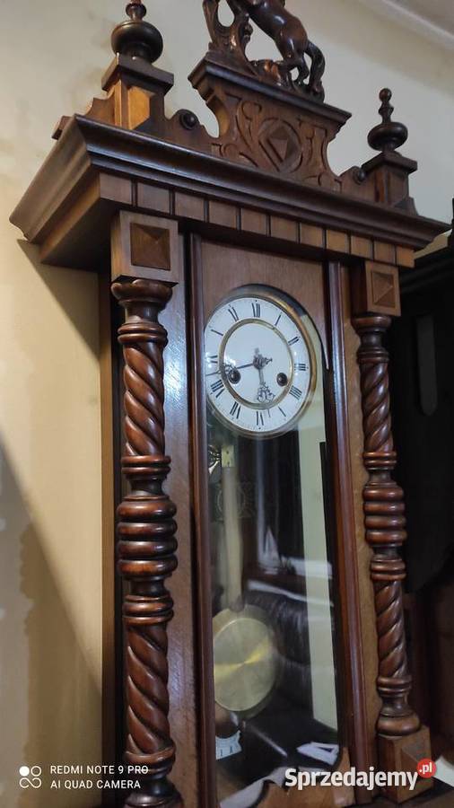 Stary zegar wiszący CB ładny eklektyk śląskie Mikołów