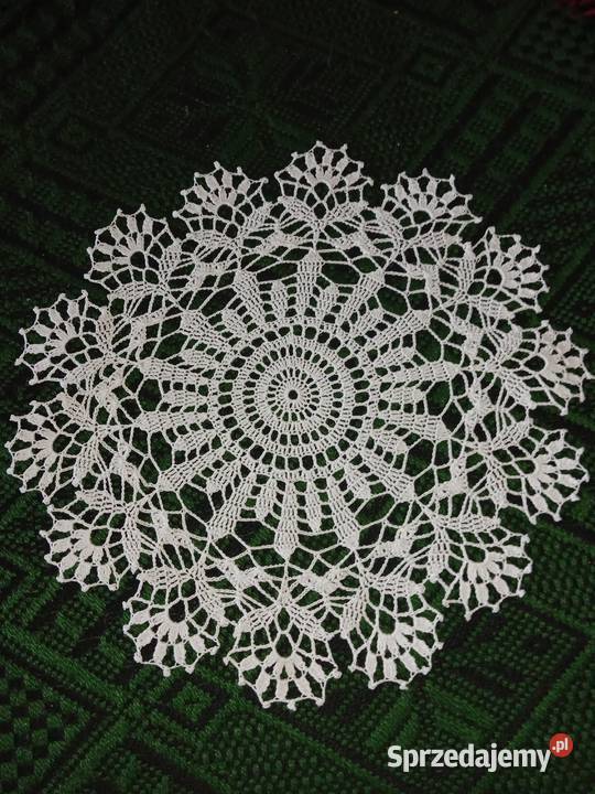 serwetka szydełkowa do koszyczka wielkanocnego biały Serwety i serwetki Garbów