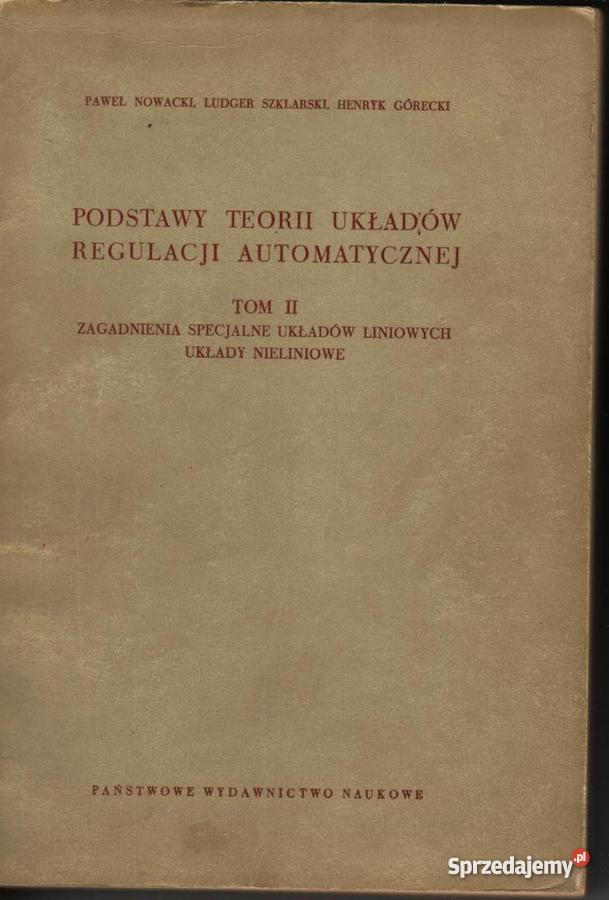 Podstawy teorii układów regulacji automatycznej Oświęcim