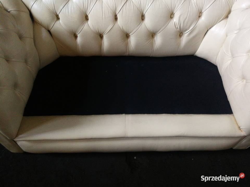 Stylowa elegancka sofa chesterfield skóra Wałbrzych