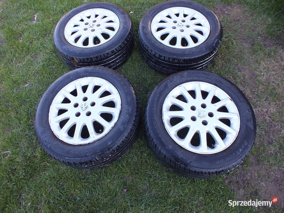 sprzedam opony 22555r16 lato felgi alu peugeot Samochodowe Chełm sprzedam