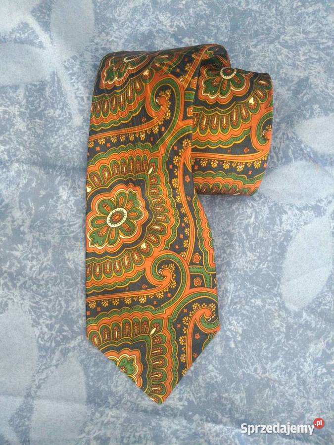 Ręcznie szyty krawat z naturalnego jedwabiu Radom sprzedam
