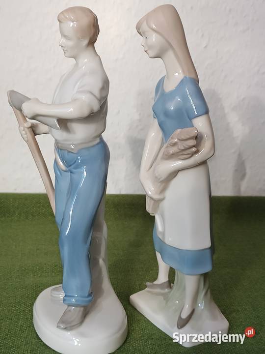Figurki z porcelany żniwiarz i żniwiarka sprzedam