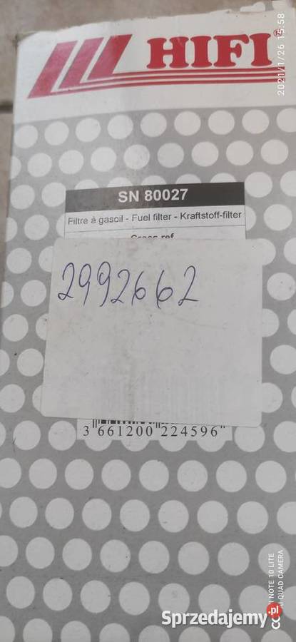 Filtr paliwa SN 80027 HOLLAND CASE
