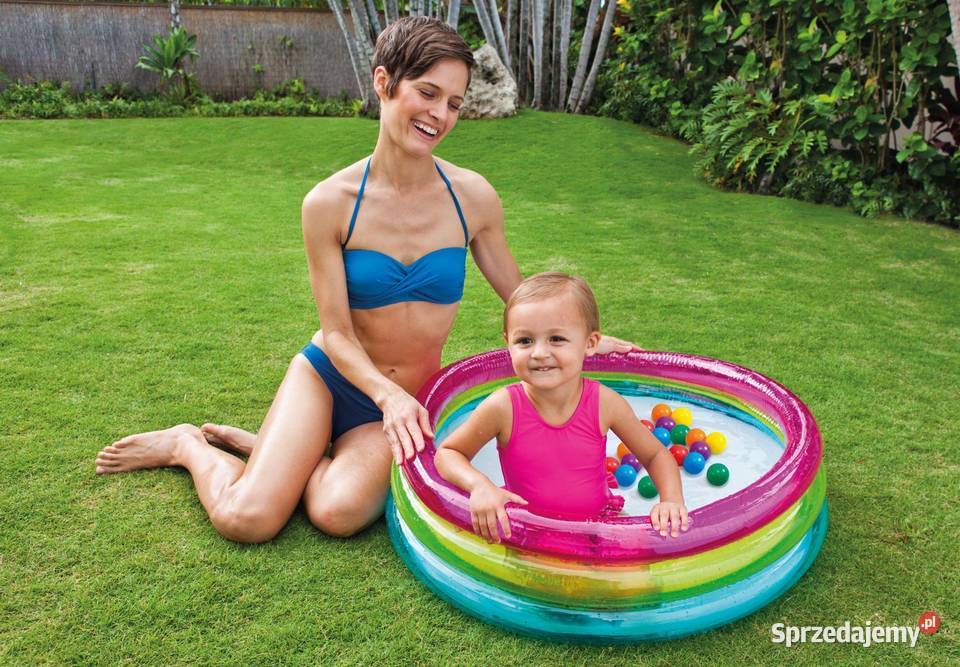 Suchy basen z piłeczkami dmuchany kojec plac Poznań