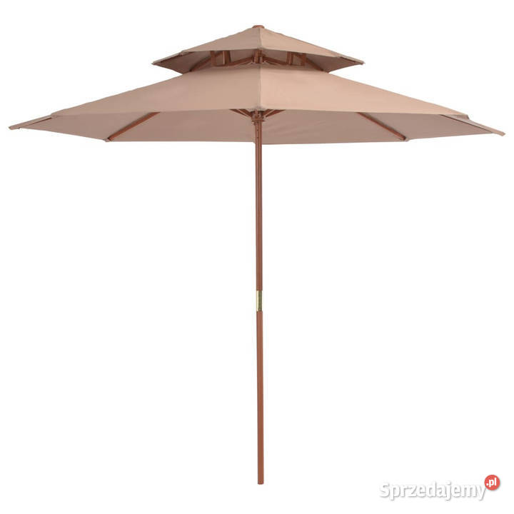 Parasol ogrodowy z podwójnym daszkiem 270 taupe mazowieckie Warszawa