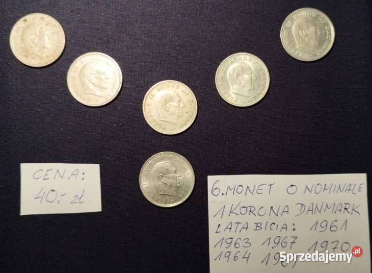 Monety 1 Korona Danmark Nakło nad Notecią