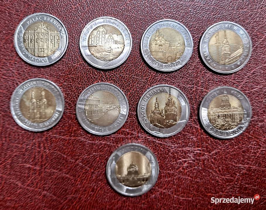 Zestaw 9 monet 5 Knyszyn sprzedam