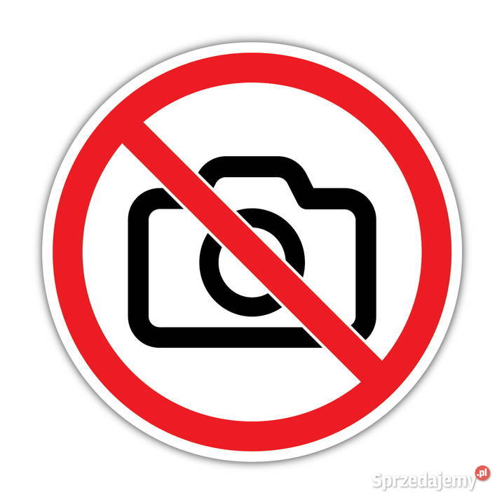 Znak zakaz fotografowania 10 Kraków