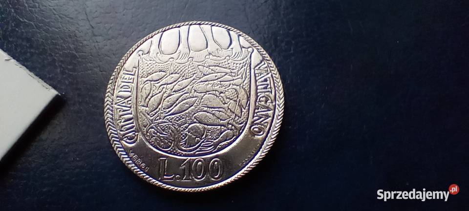 Stare monety 100 lir 1975 Watykan Święty Lesko