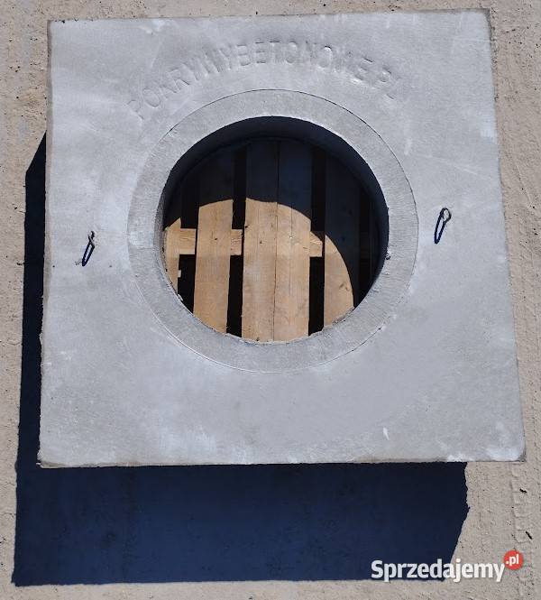 Pokrywa betonowa 120x120x15 otwór 60 Parszów
