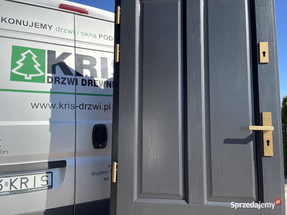 Drzwi drewniane zewnętrzne Czarne AMERYKAŃSKIE Drewno sprzedam