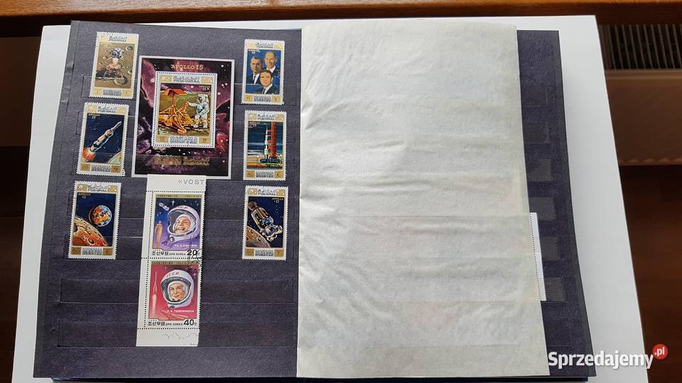 Zestaw 330 znaczków Kosmos rakiety astronauci Dąbrowa Górnicza