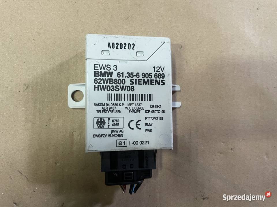 6905669 Moduł sterownik ews III bmw 3 e46 5 e39 Rok produkcji 2005 zachodniopomorskie Szczecin