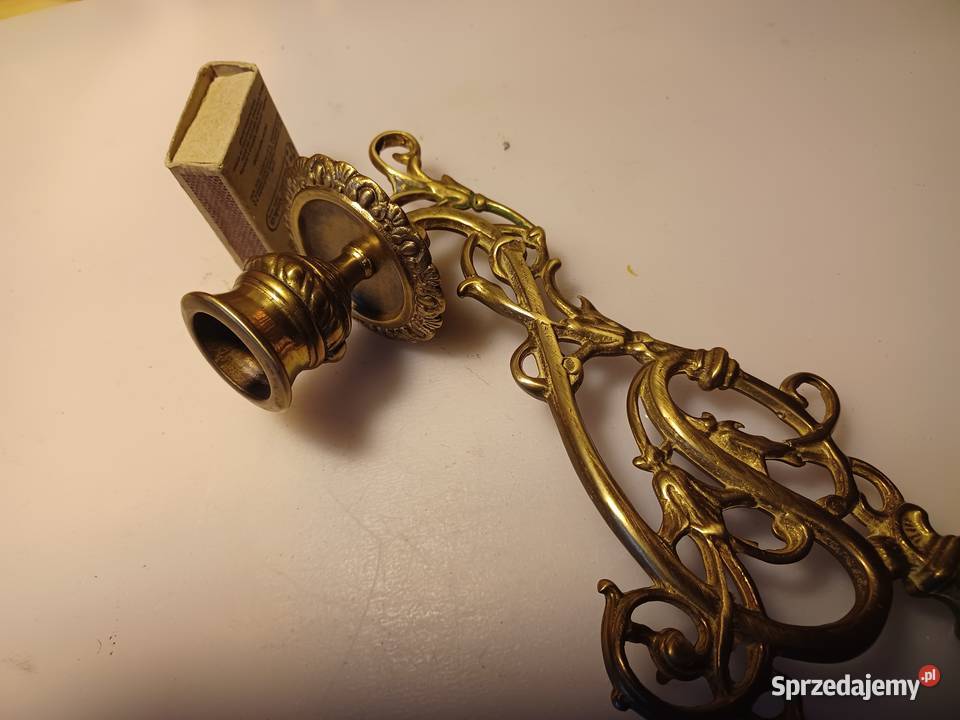 Świecznik do pianina Mosiądz Poznań