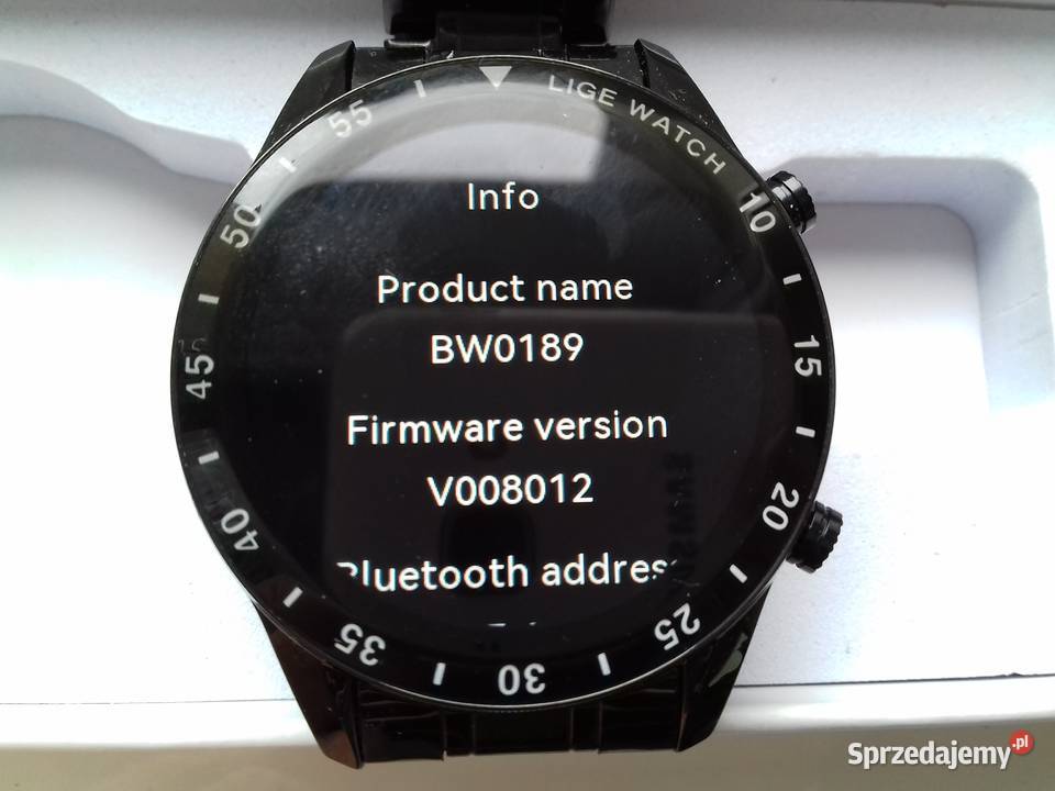 SmartWatch LIGE BW0189 Black Steel Belt BW0189A Bydgoszcz
