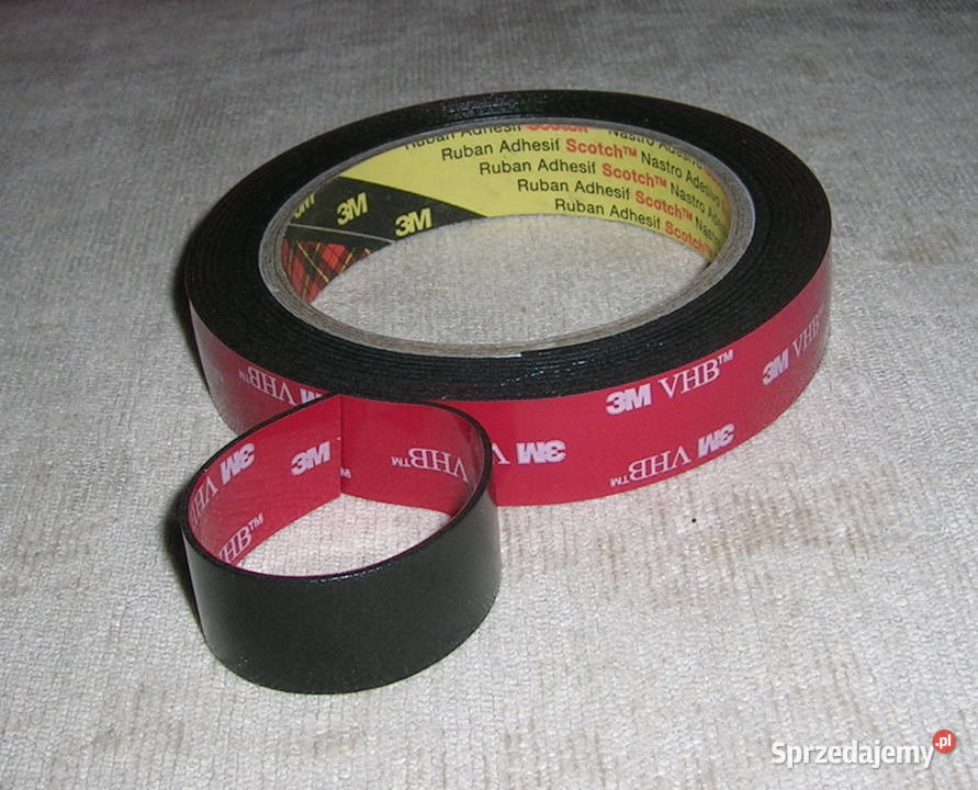 Dwustronna taśma 19mm x 8m 5962F VHB czarna Wyszków sprzedam