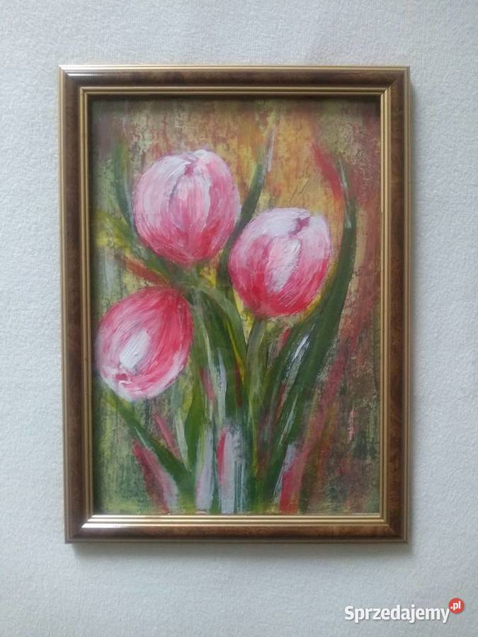 Tulipany obraz akrylowy na płótnie Dębica