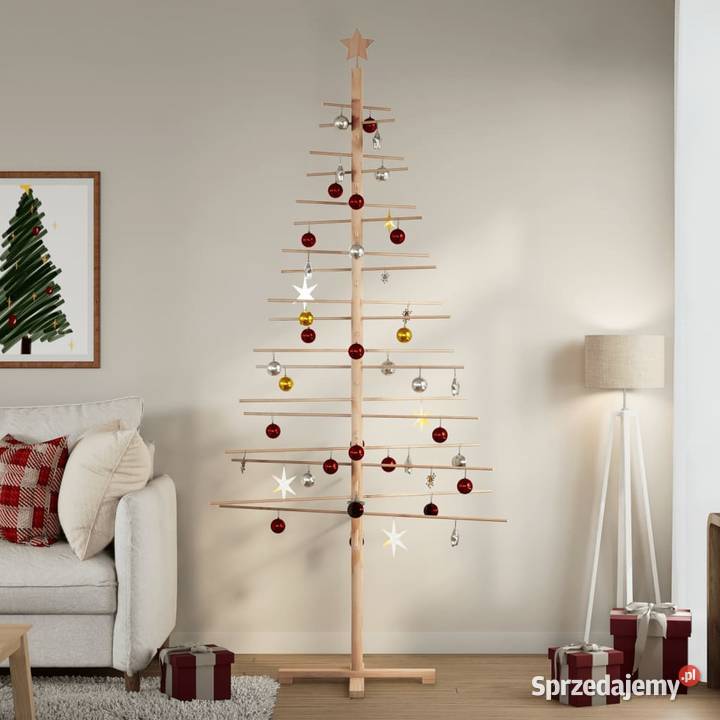 vidaXL Drewniana choinka do udekorowania 210 mazowieckie Warszawa