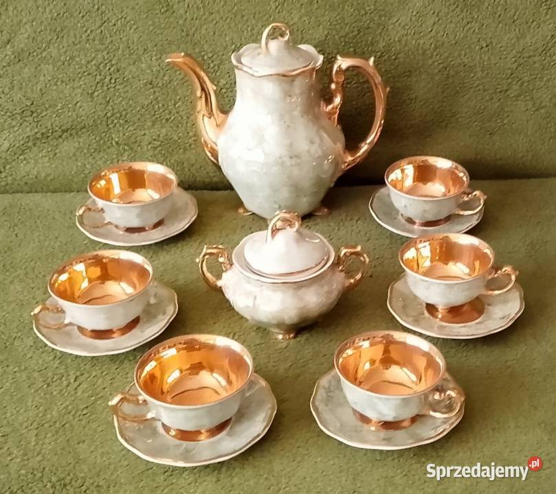 Serwis kawowy Karolina Wałbrzych złocone wnętrza Katowice