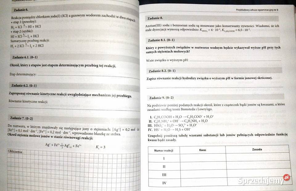 Matura Chemia Poziom rozszerzony Opis arkusze Chełm