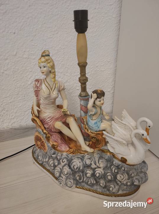 Porcelanowa lampa Capodiamonte Łagiewniki
