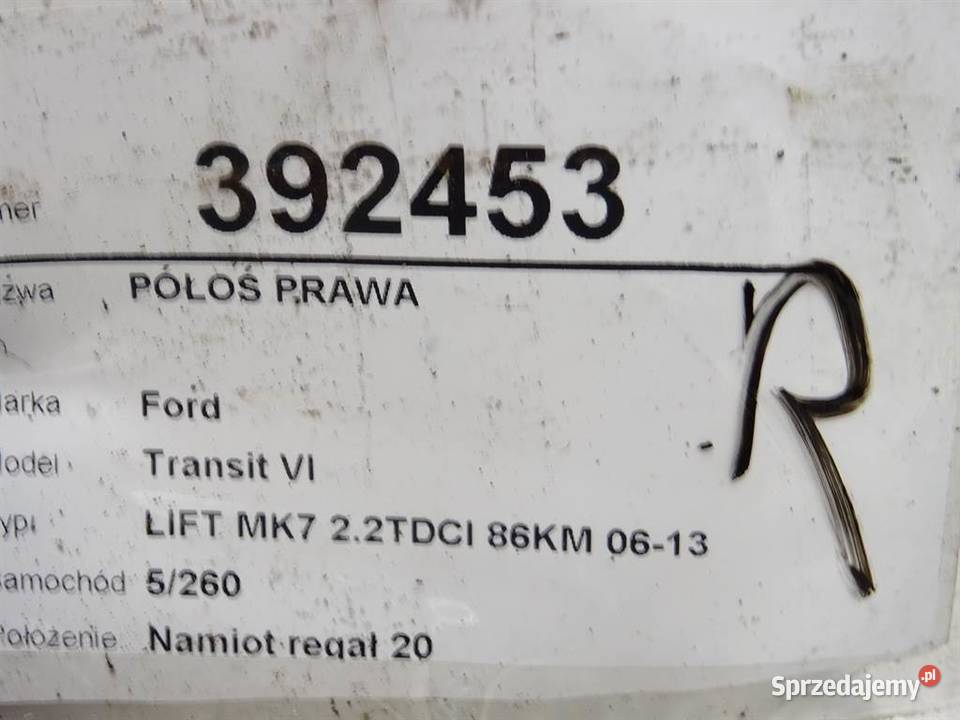 PÓŁOŚ PRAWA FORD TRANSIT V 22 85 0614 PRZEGUB Półosie sprzedam