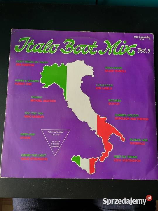 Italo Boot Mix Vol9 Vinyl 12 ZYX 1987 1 płyta Tychy sprzedam