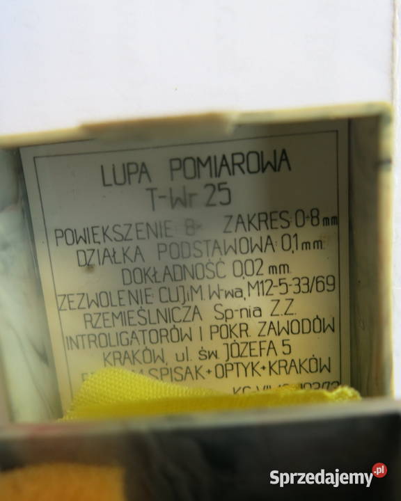 Lupa pomiarowa ośmiokrotne powiększenie zakres Pozostałe