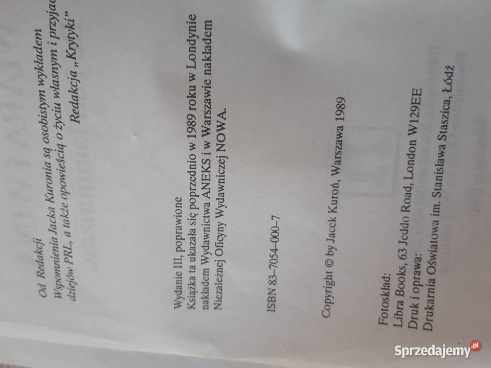 Wiara i wina Jacek Kuroń do i Komunizmu 1990 Antyki, Sztuka, Kolekcje