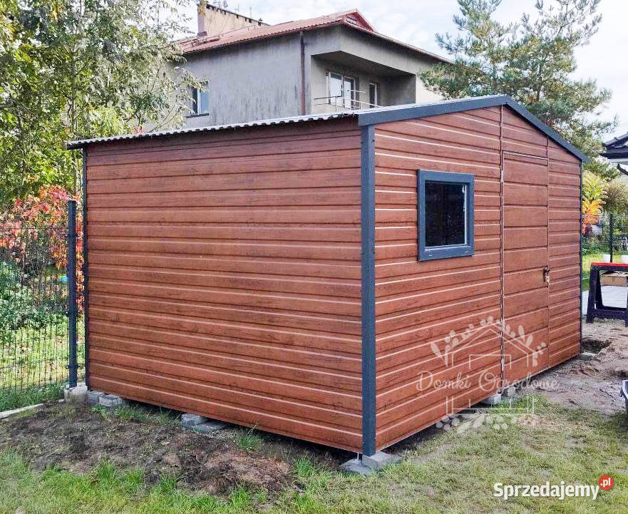 SCHOWEK DOMEK OGRODOWY 5mx 3m DWUSPAD drzwi okno