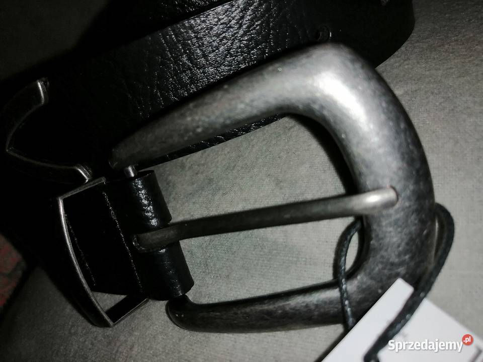Nowy z metką SKÓRZANY pasek Z metalowymi sprzedam