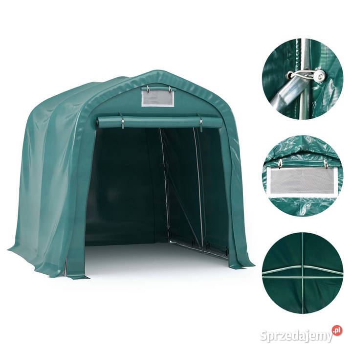 Namiot garażowy z PVC 16 x 24 m zielony Warszawa