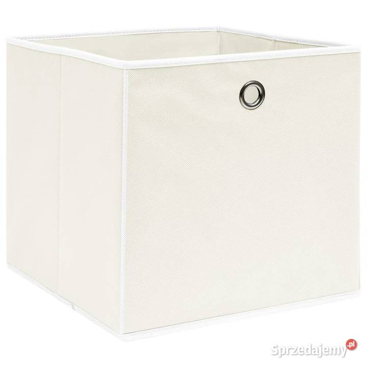 vidaXL Pudełka 4 białe 32x32x32 tkanina288349 Warszawa