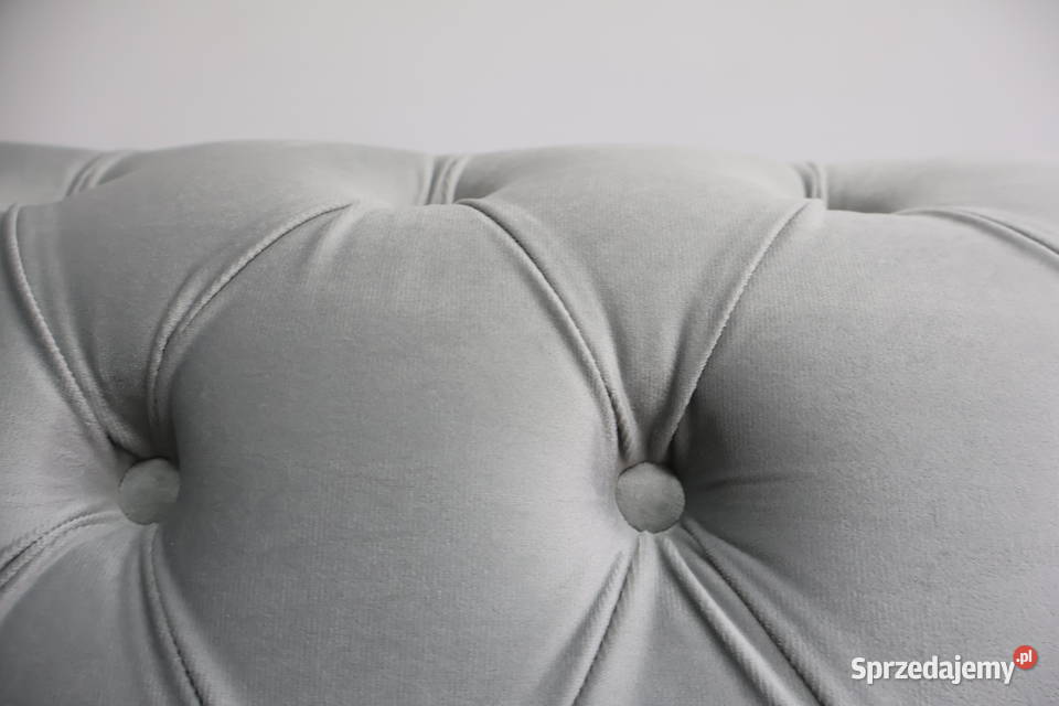 SYR NOWA SZARA 3 osobowa sofa Chesterfield