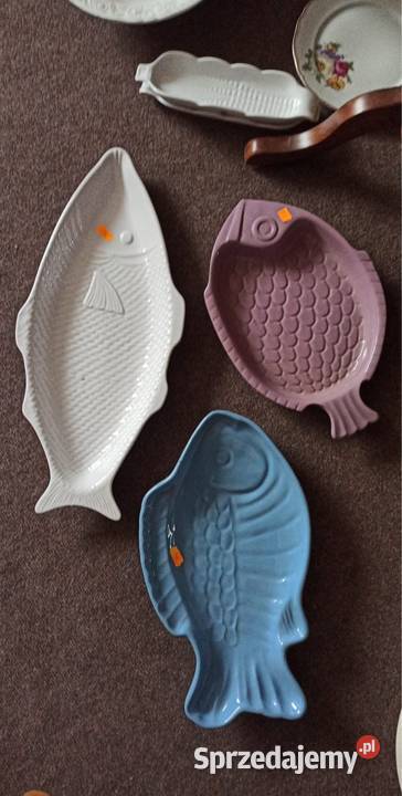 Półmisek Biała ryba Półmisek o ciekawym Porcelana i szkło Gdańsk