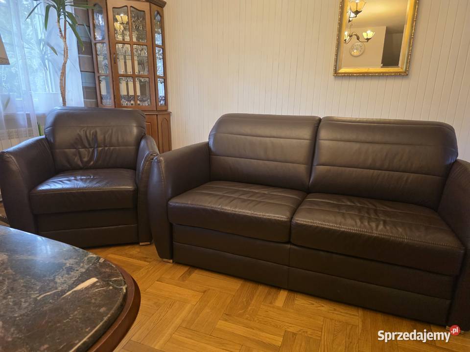 Sofa rozkładana fotel skóra naturalna ETAP Sofa 100cm sprzedam