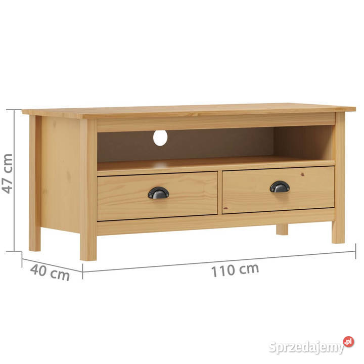 Szafka TV Hill miodowy brąz 110x40x47 lite Warszawa